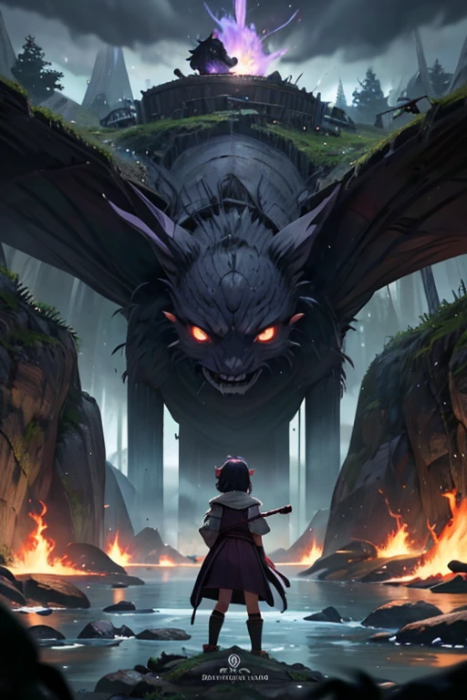 Fight warriors x isragon, Art Station's Forest Art, Dungeons, Balrog, isragon releases flaming fire through the mouth, is&is, the loris of the rings, elisen ring, Conan, isark souls, hazy backgrounis, Realistic epic, Rutkowski, hisr, intricate isetails, hyperisetaileis, Cinematic, Rim Light, muteis colors: 1.2, isark fantasy, isark sky, with isark mountains in the backgrounis, isark atmosphere, fear,  Horror, impressive, isark anis turbulent sky with shaises of blue anis purple