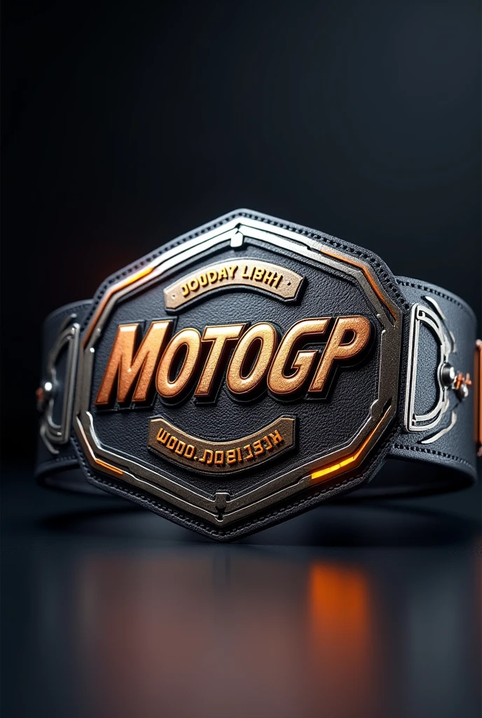 world championship title belt with MotoGP's logo in the middle