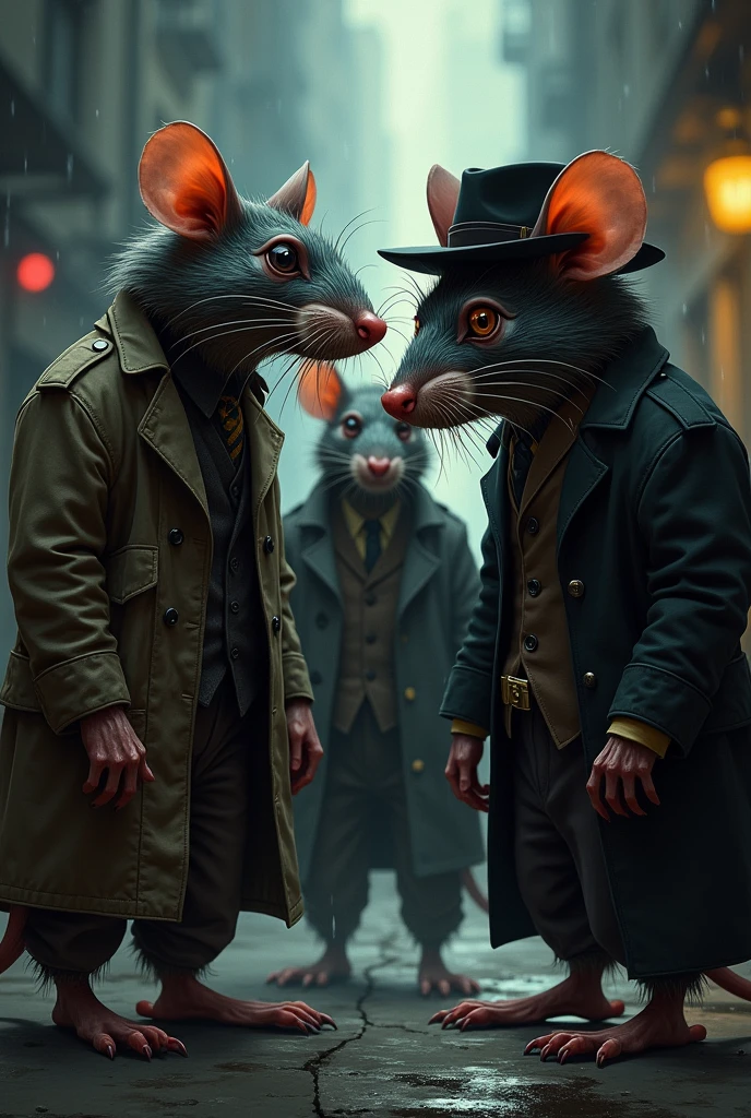 Rat noir rat gris rat marron
