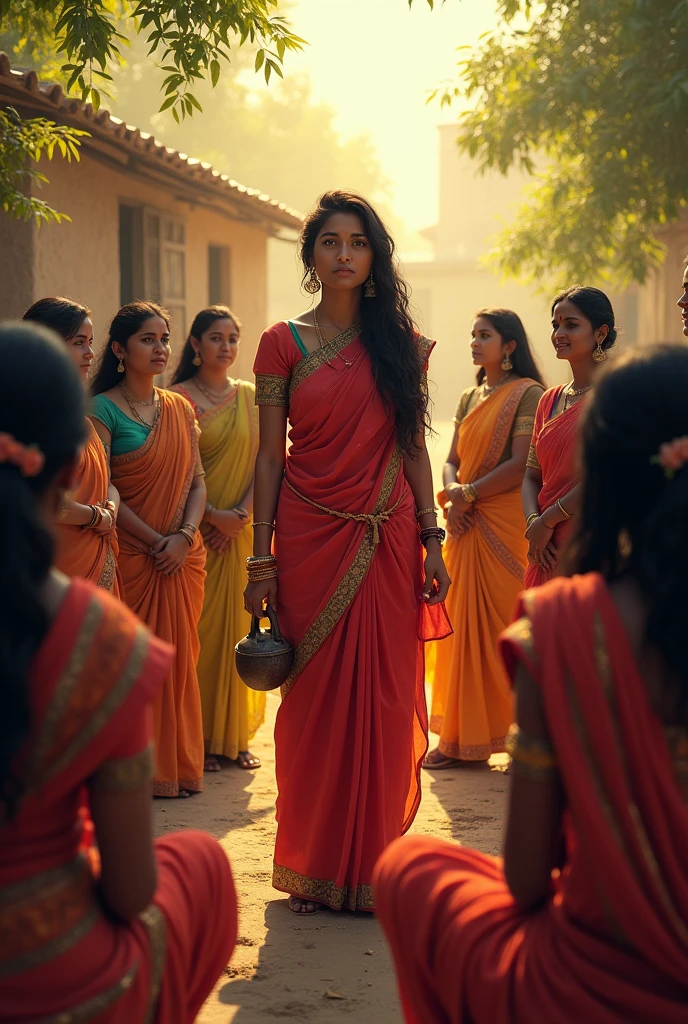 Radha forms a group for women in the village where she lives.