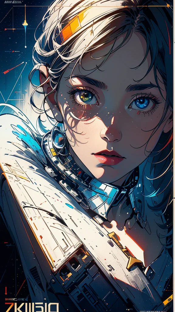 (((masterpiece, highest quality))),(((solo:1.2))),(((1girl:1.2))),32k wallpaper, very detailed, poster, vintage science fiction,(((((geometric cinematic movie poster))))), (bauhaus), shape,(((abstract))),(mid century modern),movie poster,(((((portfolio))))),(((((Close-up))))),(((((bust up))))),((((more various angle)))),(((highlight))),Vast landscape,((((heterochromia)))),(((complete. detailed face))),(((Extremely talented))),(((most complecated machine))),((Overall colorfully)),(((((Absolutely no background))))),(((spiritual)))