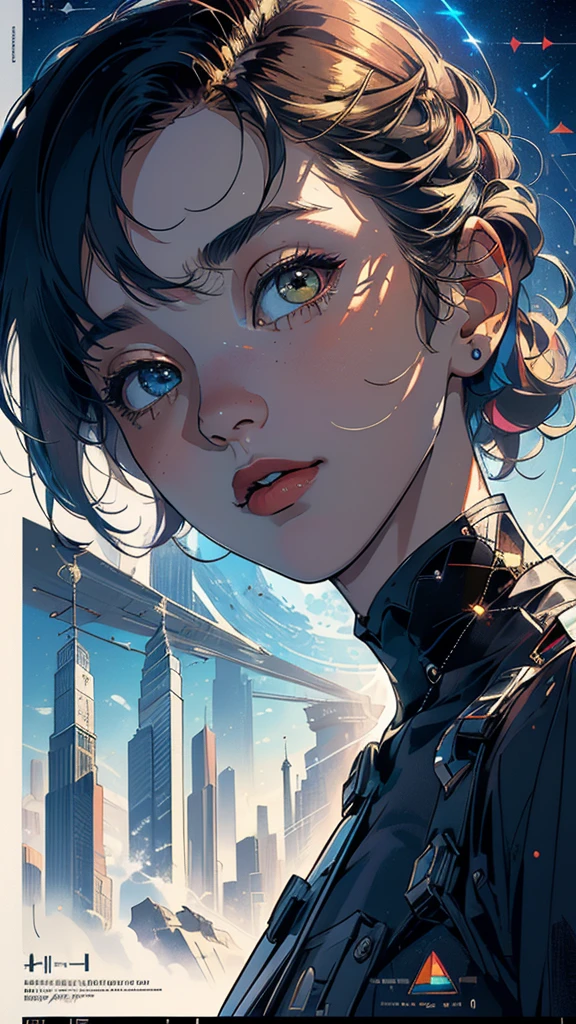 (((masterpiece, highest quality))),(((solo:1.2))),(((1girl:1.2))),32k wallpaper, very detailed, poster, vintage science fiction,(((((geometric cinematic movie poster))))), (bauhaus), shape,(((abstract))),(mid century modern),movie poster,(((((portfolio))))),(((((Close-up))))),(((((bust up))))),((((more various angle)))),(((highlight))),Vast landscape,((((heterochromia)))),(((complete. detailed face))),(((Extremely talented))),(((most complecated machine))),((Overall colorfully)),(((((Absolutely no background))))),(((spiritual)))