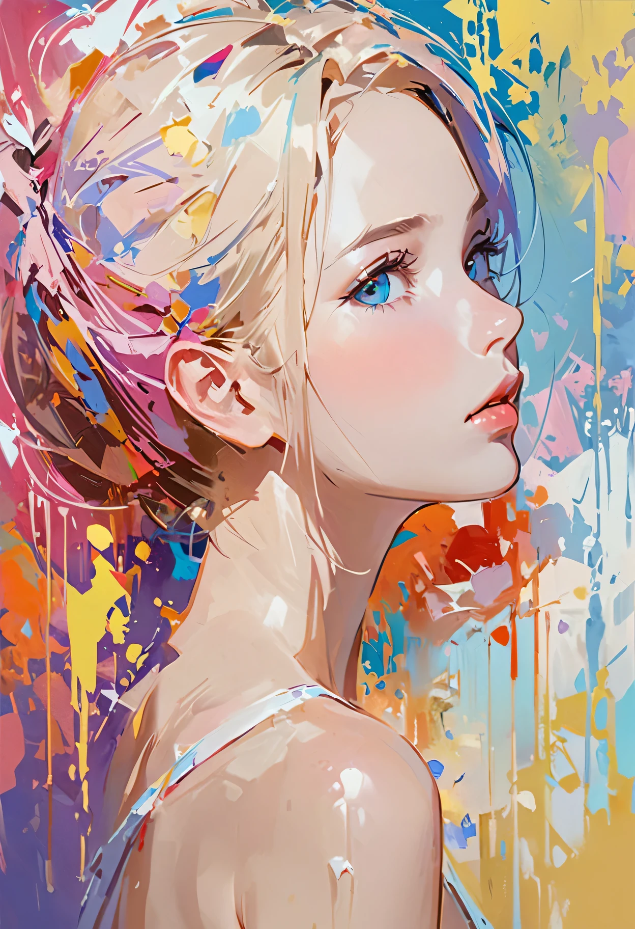A painting of a female demon with a very beautiful pale face, dressed in a white kimono, appearing on Snow Mountain.、A painting of a female demon directing your path、darkness、The color of the night sky in a raging snowstorm、Low light、snow、A beautiful female demon appears in the snowstorm and kills people who get lost.、intricate and intense Oil paints, Abstract Painting, intricate Oil paintsing artwork, Vadim Kashin、Realistic, gives the viewer a detailed impact, a portrait painted with oil paint, , intricate and wet Oil paints, Oil paints, New art beyond dimensions, ryan hewett、bichu、oil paintin、A three-dimensional painting、super masterpiece、Ultra high definition、vivid colors、