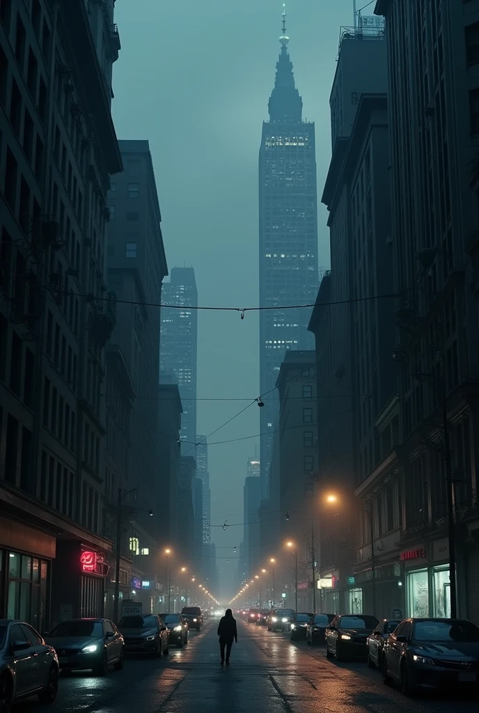 The battle background is a night cityscape with no people, only scenery. There are buildings in the back.