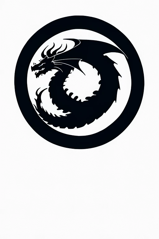 Make a logo of a circle of a dragon that on the edges has the name Willy