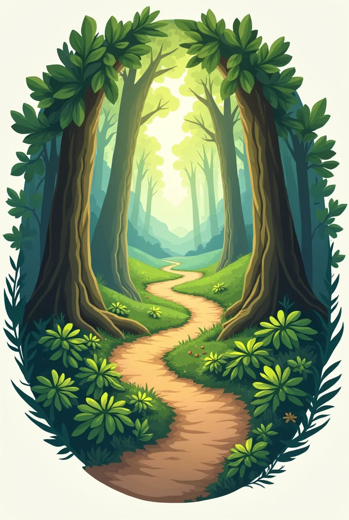 Give me a logo for a Youtube channel that the name is the path of nature