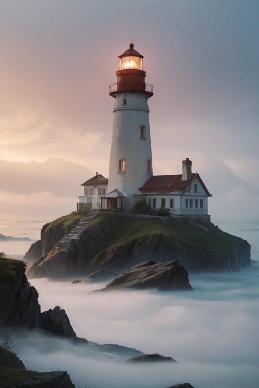 best quality, high quality, ultra quality, 8k, masterpiece, detailed, extremely detailed, insanely detailed, ultra detailed, ultra highres ,exquisite,
lifelike Images,cinematic experience,UHD picture,Realistic,photorealistic,hyperrealistic,vivid,RAW photo,shot by DSLR, creepy fog, ghost fog, In a foggy seashore, lighthouse surrounded by fog, fog, (white fog:1.2), scary, mysterious fog, foggy scenery.