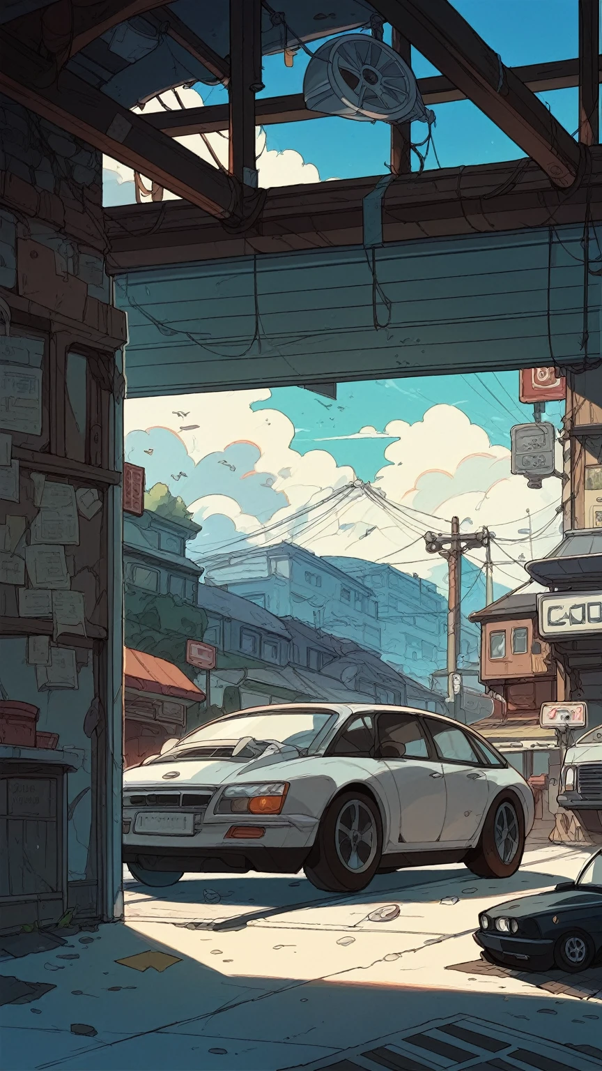 Replace the car with a grey Volkswagen Polo sedan
