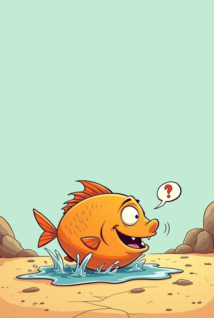 Fish without water cartoon