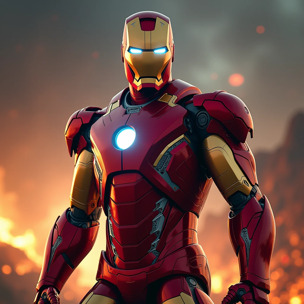 A Marvel superhero film with the savior of the iron. Title “Iron Man”