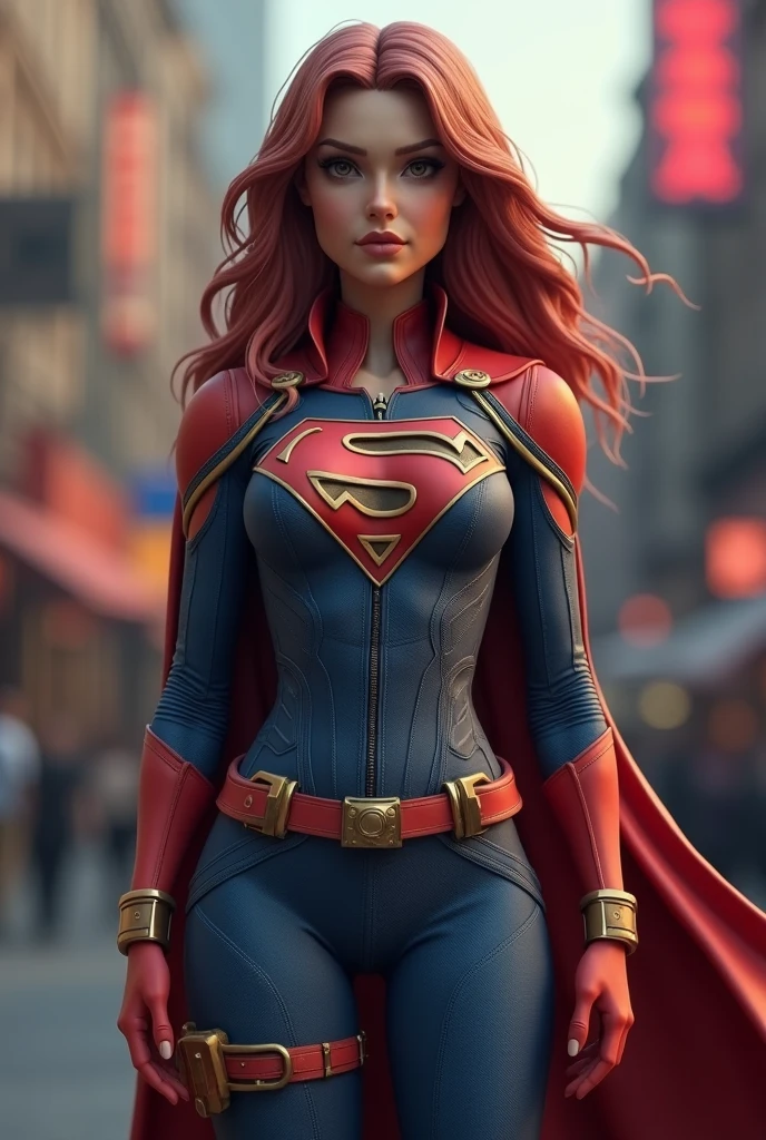 (masterpiece:1.2,Highest quality,Ultra HD,Super detailed),8k,wallpaper,(Photorealistic), Female superhero miniature action figure,Isometric 3D Diorama,A vast diorama,Matte Paint,Gentle lighting