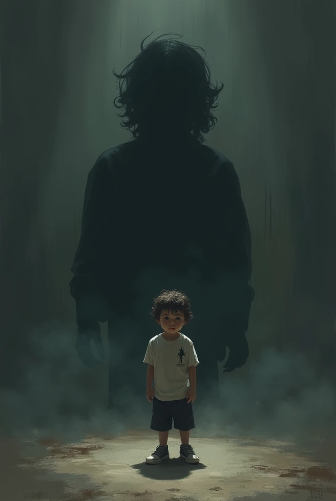 A Boy with a Shadow Behind