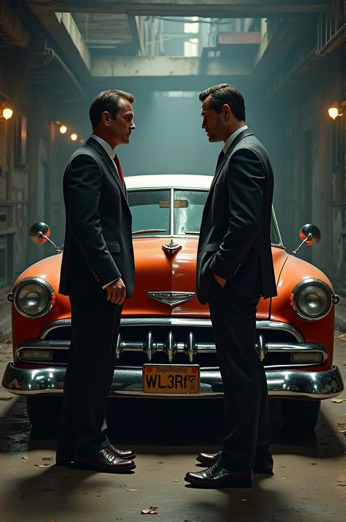 2 men with car