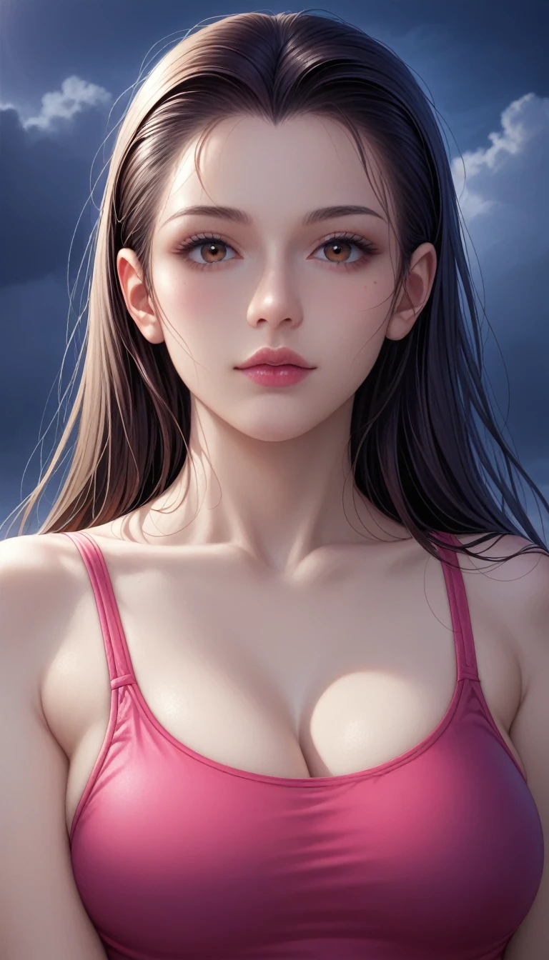 score_9, score_8_superior, score_7_superior, High-resolution CG illustration,A masterpiece in 32K resolution,Highest quality,it is really amazing,Very detailed,Ultra-high resolution,Ultra-realistic,Realistic,Increased depth of field,Cinematic lighting,
Sexy mature Japan woman,
Straight long hair with black hair,Ultra-detailed and beautiful face,Calm and gentle look,Beautiful brown eyes,Translucent white skin,Realistic skin texture,Great proportions,
Sexy high leg swimsuit,
Artistic design,Chic color scheme,Detailed fabric texture,
Dark overcast sky on a dull night,Dark clouds filling the sky,Thundercloud,Coastline at night,Stormy seas,delay々A desolate sandy beach that continues,
Beautiful bust up,Cinematic Angle,