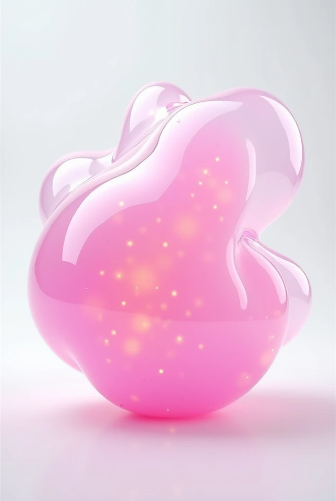 A spherical, translucent pink slime can be seen through the character. The character is drawn with vibrant energy colors against a white background. Create a storyboard for the character's animation, including frames for movement.
