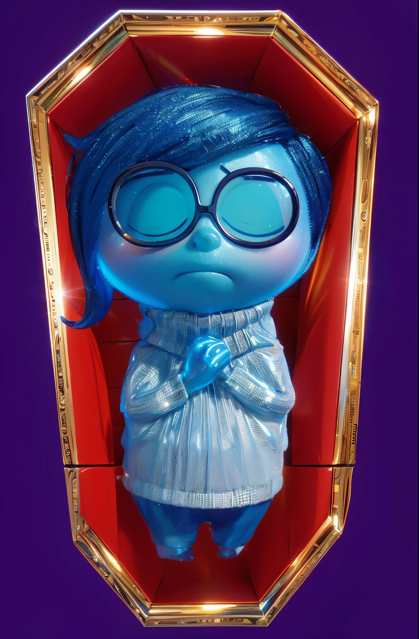 3d style, simplified design, 3d render, glossy texture, smooth 3d model, multiple light sources, rim light, sharp post effects render, (glossy plastic texture with multiple big light probe refractions), perfect cgi, smooth silhouette, high intensity refraction, (super glossy material), most beautiful vfx , blue background, plastic refractions, realistic, 4k, high resolution, rim light, photo shoot, commercial photo, profile shot, 4k, rim light, high resolution, 4k, glossy texture, smooth 3d model, multiple light sources, rim light, sharp post effects render, (glossy metallic texture with multiple big light probe refractions), perfect cgi, cgi art created only with gradients, smooth silhouette, high intensity refraction, (super glossy chrome material), most beautiful vfx, blue background, chrome metal refractions, multiple light sources, rim light, sharp post effects render, perfect cgi, digital art, detailed digital art, reflective, best quality, 4k, masterpiece:1.2, ultra-detailed, realistic, vivid colors, dark and moody lighting, The image of the highest quality, ensuring every detail is showcased perfectly. It in 4k resolution, allowing viewers to immerse themselves in the richness of the colors and intricate details. The realistic rendering. under the spotlight, reflecting, high-resolution image, realistic rendering, dark background, and rim light photorealistic