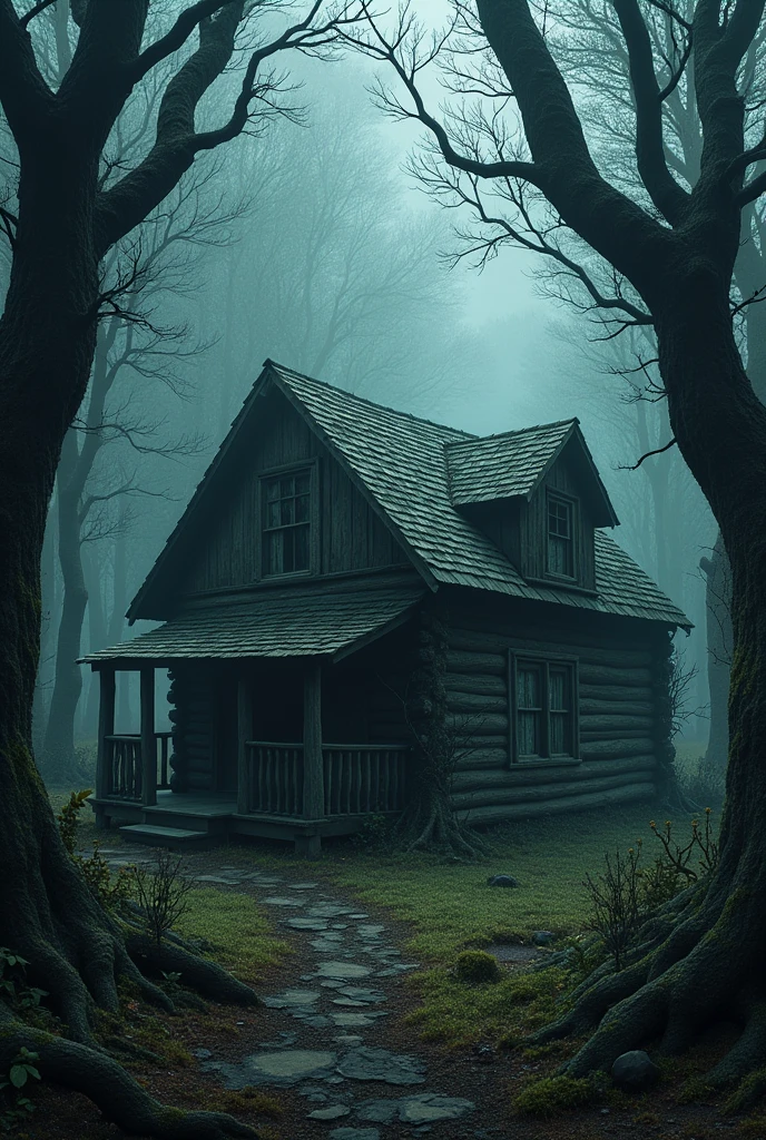 Scary cabin in the woods