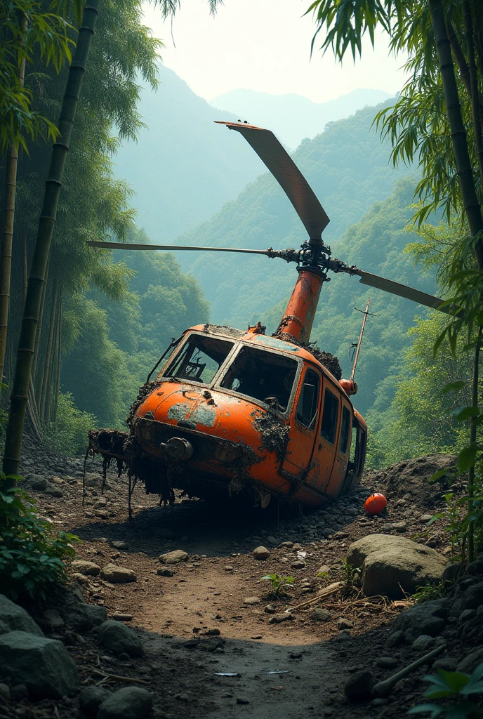 a crashed helicopter located in Bangladesh 