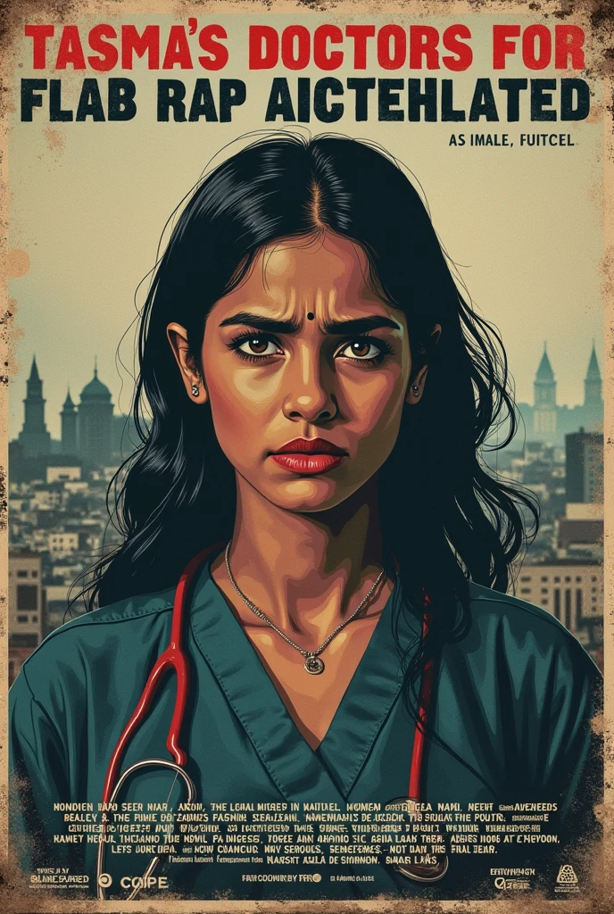 Poster on rape and murder of doctor in kolkata for ngo