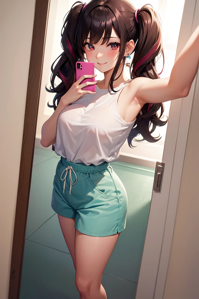 (In the living room)、1girl, (Younger sister kicking)、from the front、Angle from below、(Young face)、(Forehead)、Braid、Long Hair、((seductive grin)), ((high kicking)),
panties, I have money in my hand、Camisole、Jersey shorts、(1boy), (((penis))), (((eject cum))), The boy collapses under his younger sister and ejaculates from his penis、(The boy had a fight with the younger sister and lost to her.)、In the background, my mother is in the kitchen.、younger sister「Weak... Aniki who lost to younger sister and got a hard dick lol... Pervert masochist lol」