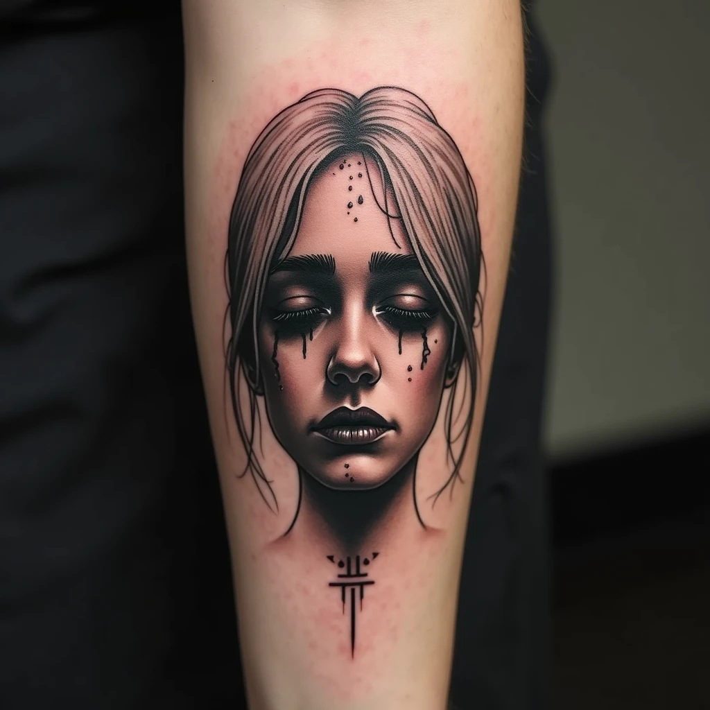 Create a tattoo that symbolizes sadness and abandonment
