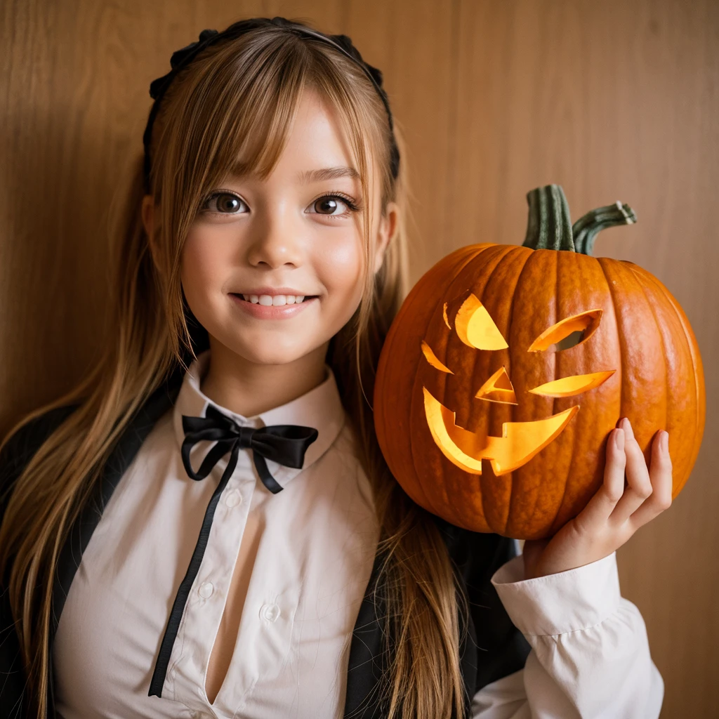 Halloween pumpkin head