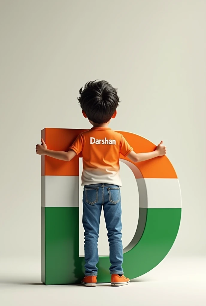 Hello friends, if you also want 15 August 3D Letter 'D' backside of boy . boy holding indian flag and having name darshan on tricolour shirt. Ai Photo Editing Bing Image Creator Prompt, then you have come to the right place. In today’s article, we will teach you all how to edit 15 August Ai photo absolutely free. It is very easy to edit such a photo. You can edit [D]
