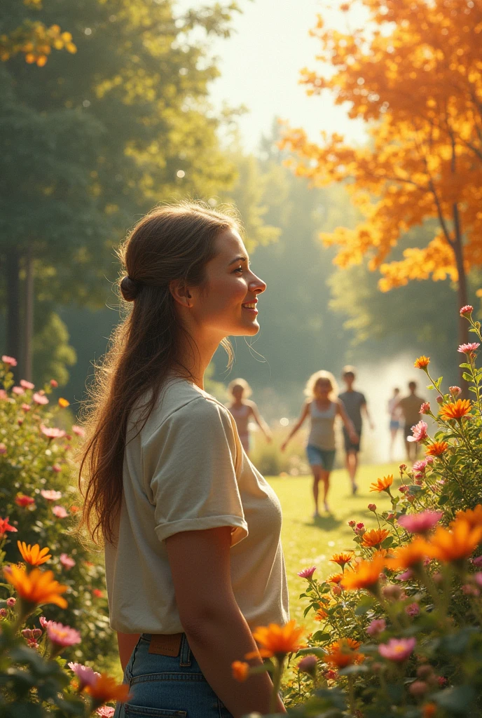 She planted seeds, and soon, blooms burst forth. Summer sunshine warmed her skin, and Emma laughed with children playing in the sprinklers. As autumn returned, Emma savored the cozy atmosphere, knowing each season brought its own beauty and wonder."