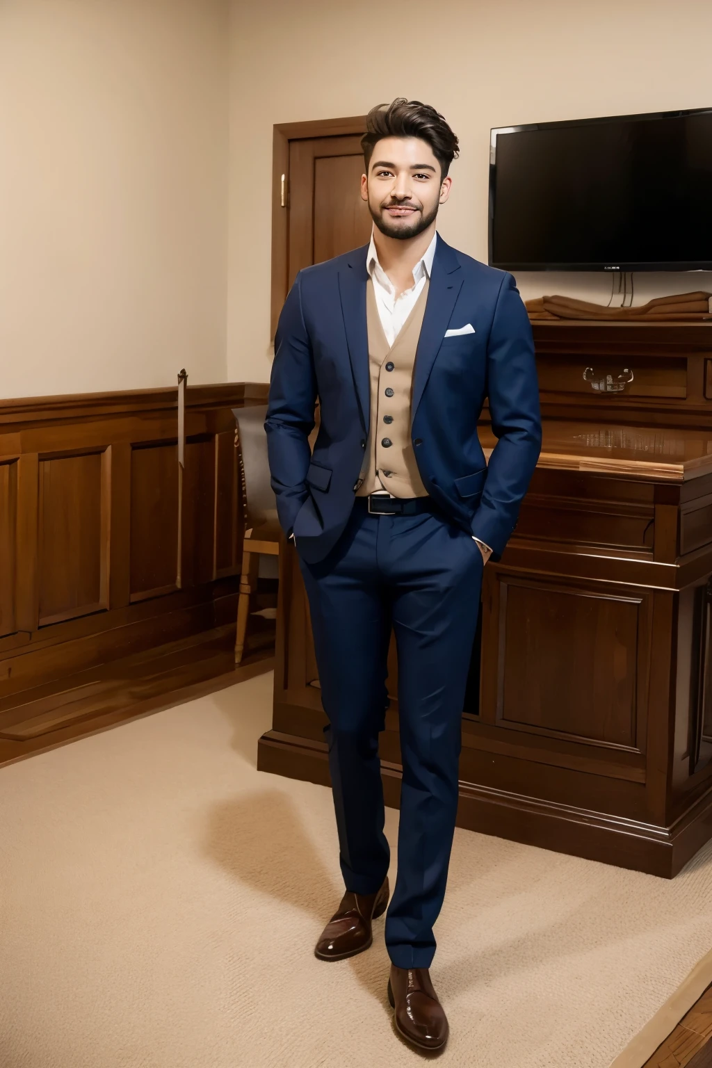 Highest quality men's suits,suit,suit,Head to toe full body,Blueprint,rendering,Style drawing,Deluxe,High-end,atmosphere,Actual,Grey stripes,Bart Head