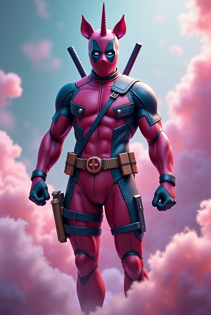 Deadpool dans le costume d'une licorne