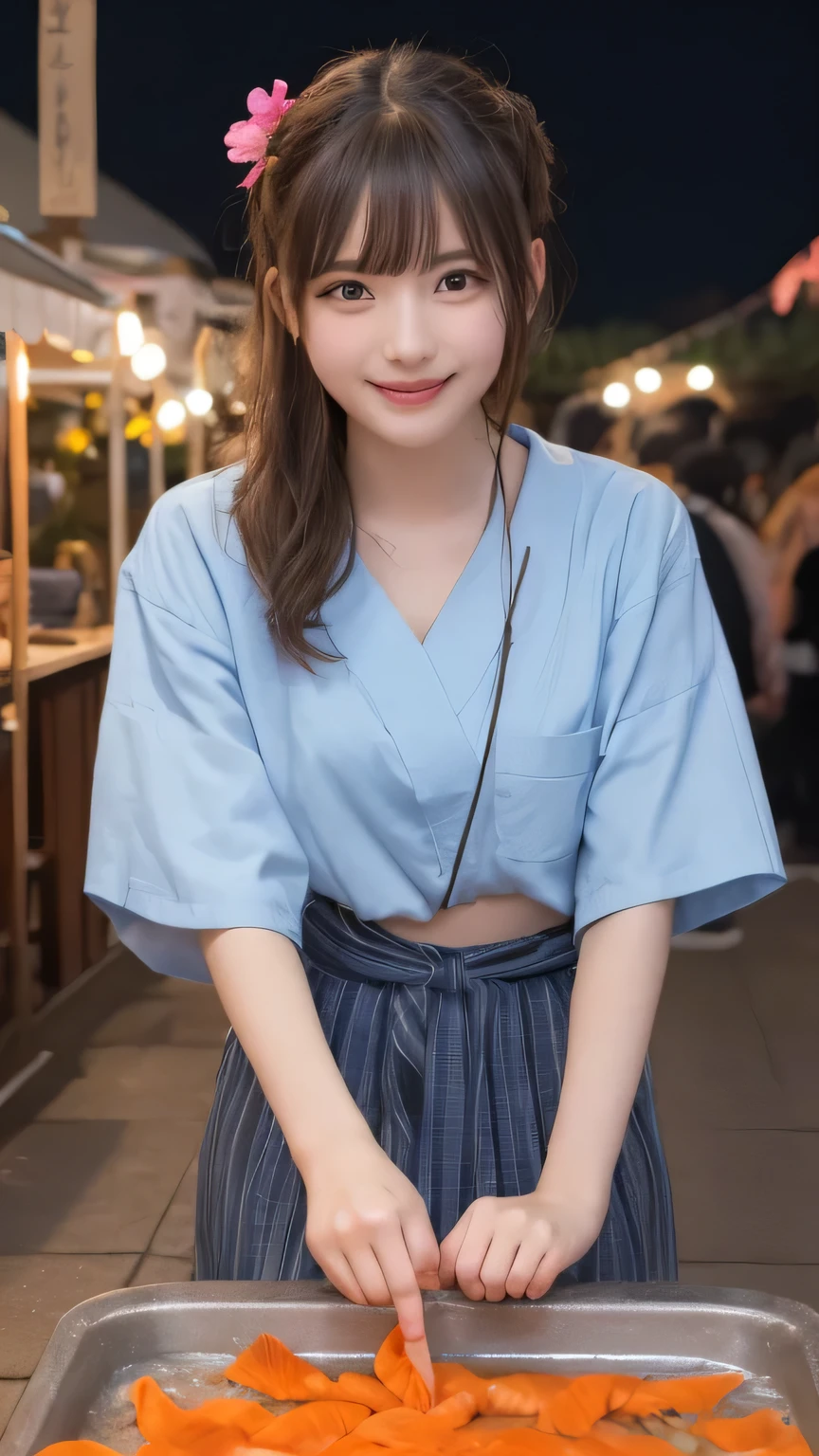 Best image quality (8k, High resolution, masterpiece: 1.2), Very detailed, Random Hairstyles, 26-year-old woman,
Extraordinary beautiful girl、Cute and beautiful face details、(Dealing with the Children_v1:0.008)、
score_9, score_8_upper, score_7_upper,
Goldfish scooping at a summer festival
Situation: Summer Festival Night、A scene of trying out the goldfish scooping game at a stall.。Colorful goldfish bob up and down on the surface of the water.、The lively sounds of the festival echo.。
clothing: Wearing a colorful yukata、Wearing a summery flower decoration in their hair.。Holding a fishing rod、A serious expression as they aim for the goldfish.。
landscape: The lights of the night festival shine brightly.、The street lined with stalls is bustling with people.々comes and goes。The goldfish floating in the water reflect the light, making them sparkle.。
,Active stop temporarily ,
On her side、The thunder danced。
Focus on the upper waist
, Random cute poses ,Big eyes ,Puffy eyes , Heart pupil, blush , Big shy smile , salute