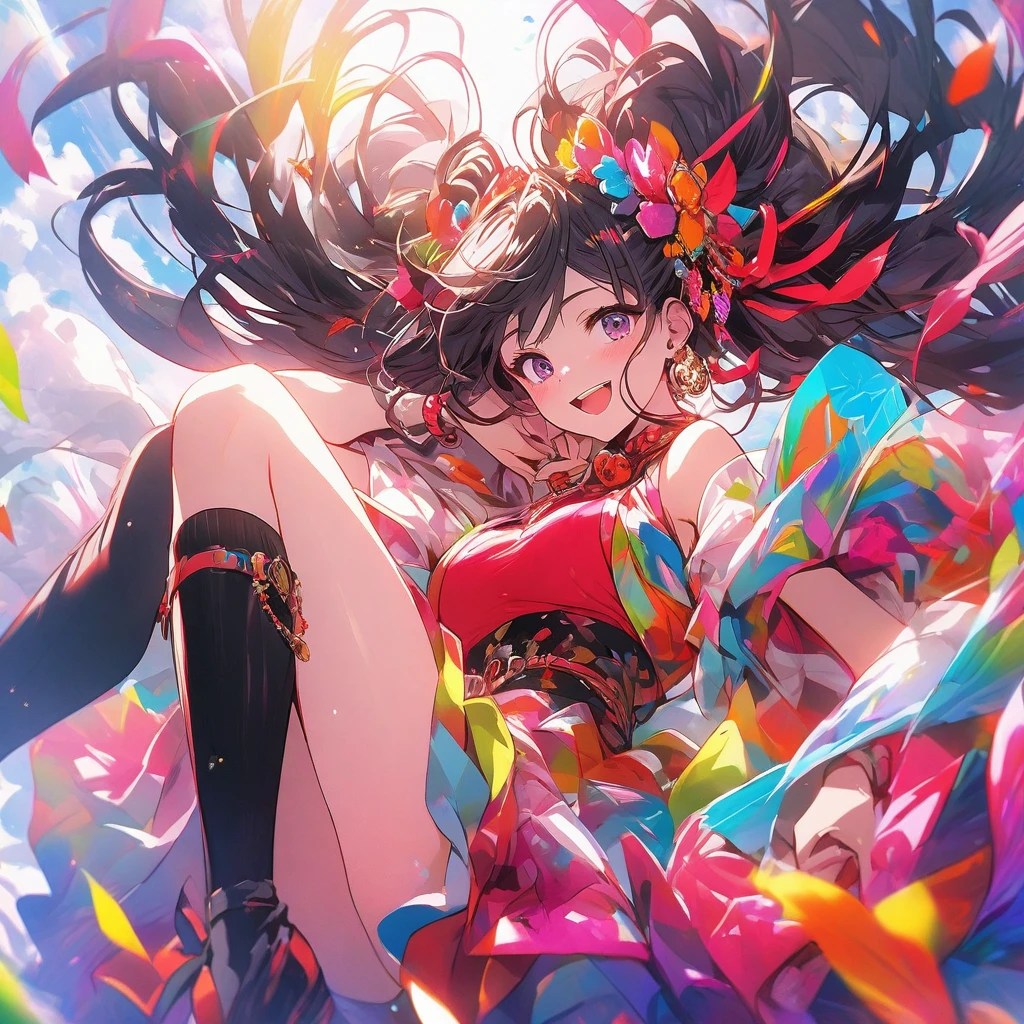 With rich vivid lush colors