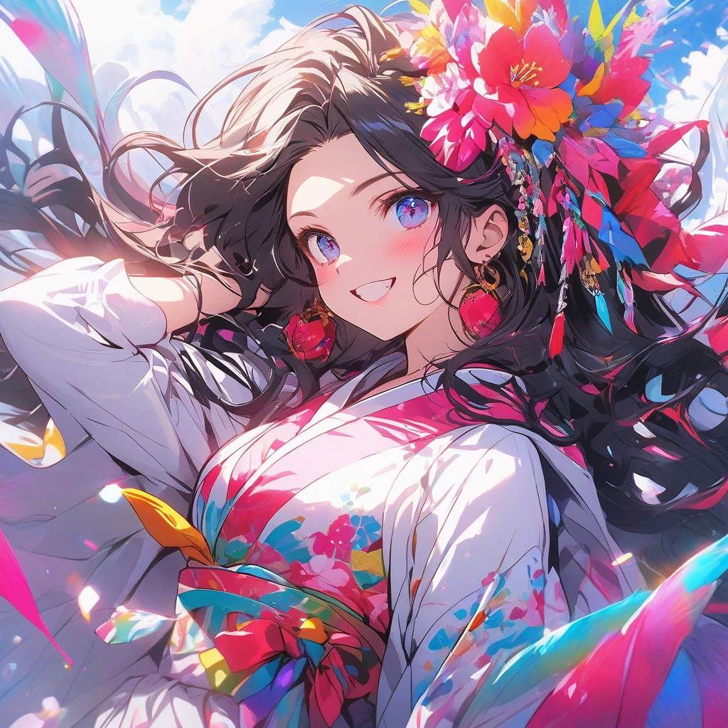 With rich vivid lush colors