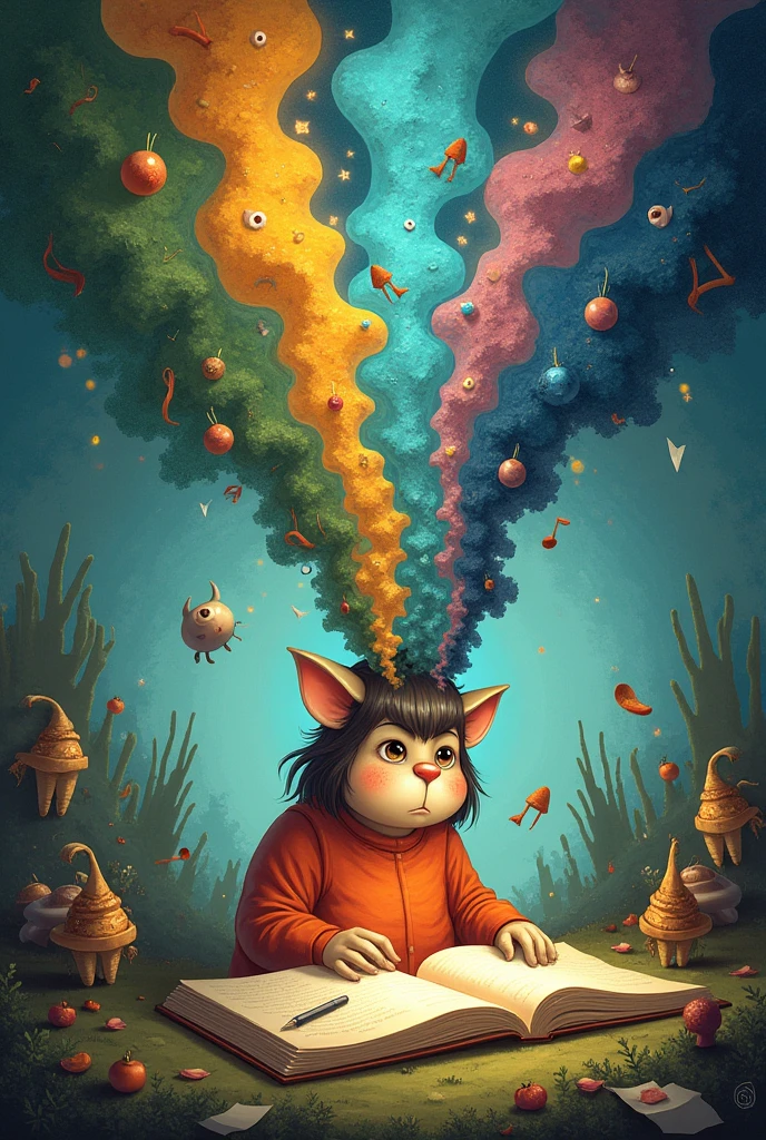 A picture that show you using the five senses in creative writing