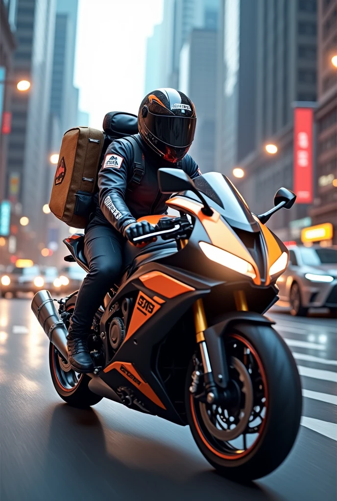 Moto Deliverys con mochila