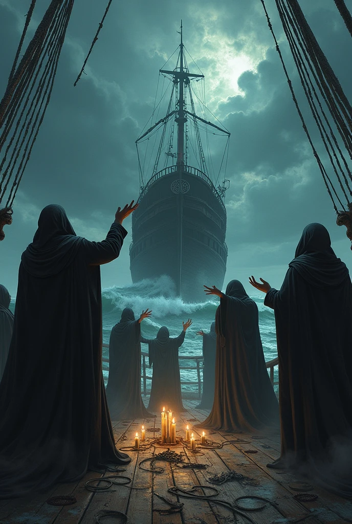 The sacrificial ritual on the ship was disrupted.