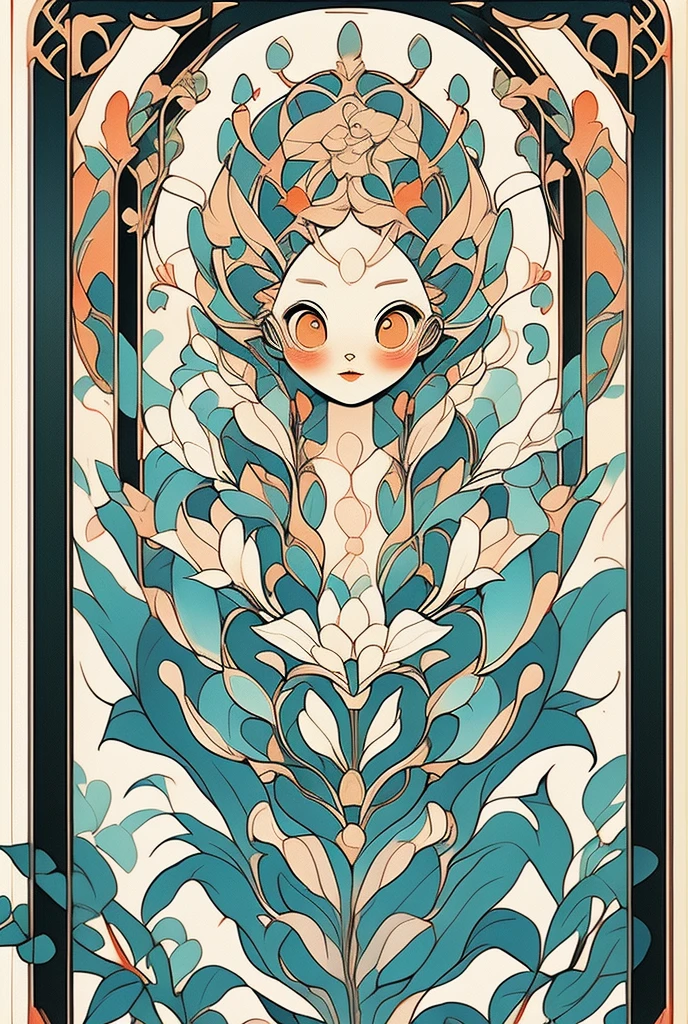 A beautiful and elegant decorative framewith an empty center for writing in thestyle of Art Nouveau, adorned with pastelcolored flowers, lilies and bluebells on ablack background, vector art illustration ina vintage watercolor style.--ar 3:4