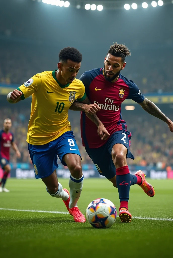 Mbappe fighting neymar