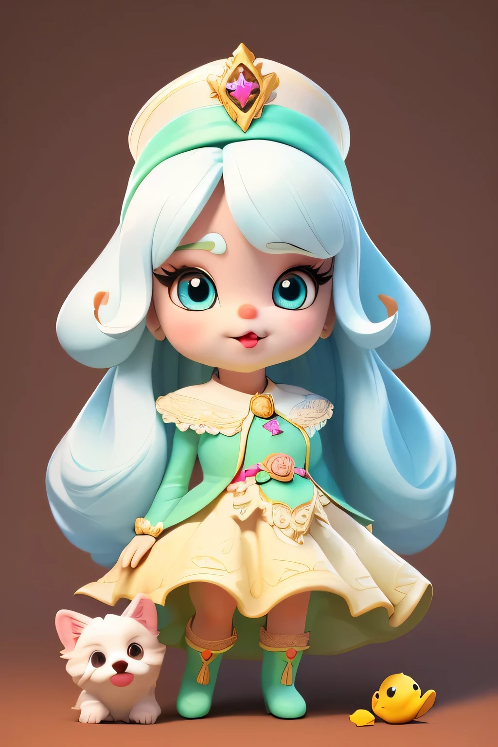 3DCHARACTER, only Maltese dog with very long hair and albino coat color, playing with her Toys in a beautiful cute room,  Dog with an expression of happiness when he sees his owner, Dog with open mouth, breed dog ,  German dwarf spitz, Lulu of Pomerania, Maltese ,Yorkshire Terrier, beautiful Maltese posing for a photo wearing cute clothes,   fofo usando ful dressed fofo de princesa, luxurious hat, ties, bandanas, ful dressed, cute colors, children&#39;dog clothing colors. low angle view, eye level shot (crotch),Just huge morbid thighs, fat, extremely thick;,work rhyme, best qualityer, (from front view), (worm view&#39;eyeballs), worm&#39;s eye perspective, low angle. ,(whole body:1.2),simple background, work of art,best qualityer,(fundo gradiente vermelho:1.1) 