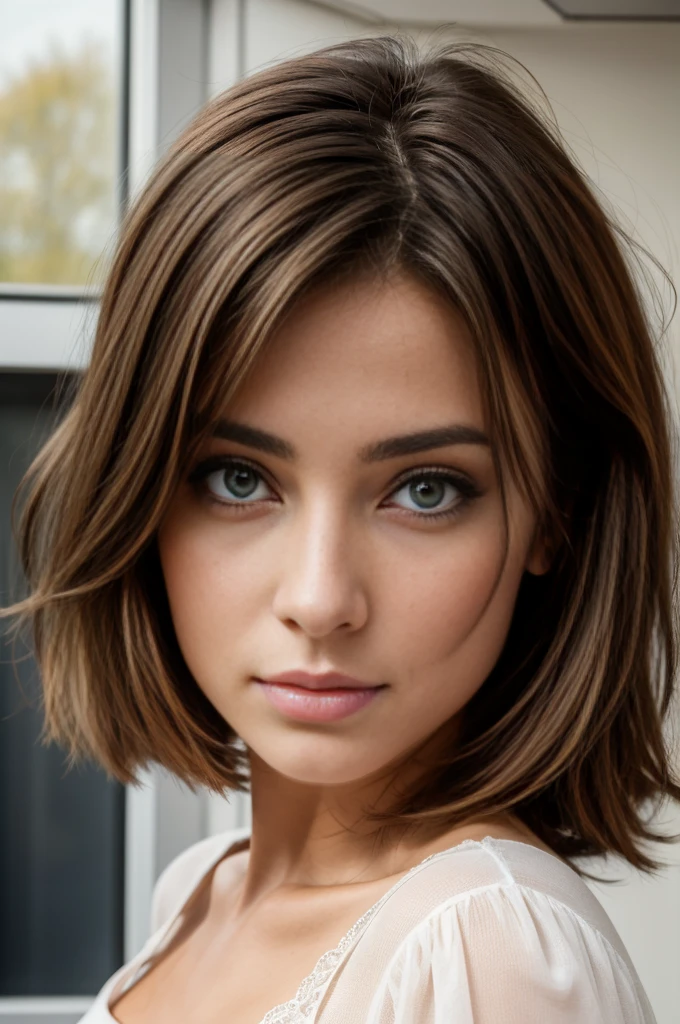 cue de femme brune en sous vêtement