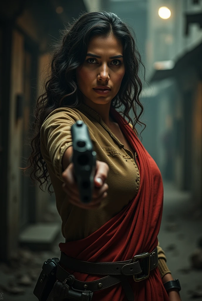 Kalpana Dutta holding gun realistic images
