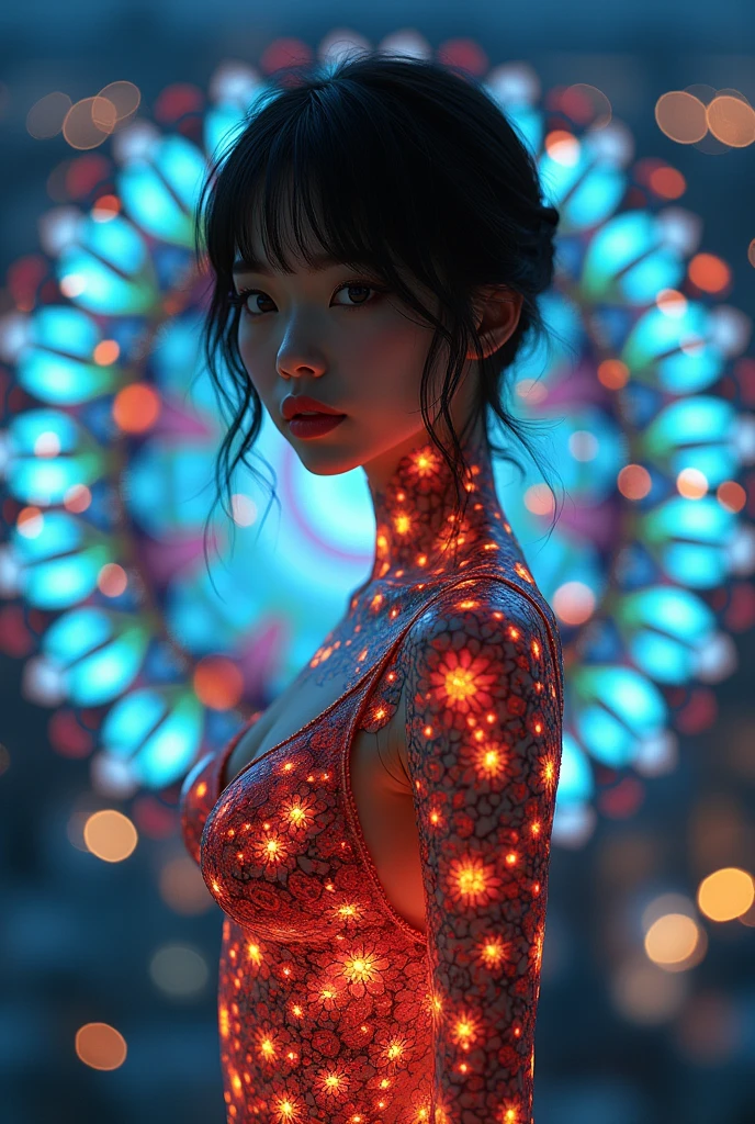 (masterpiece, best quality:1.2), (8k uhd, 16k, 32k, ultra high res), (photorealistic:1.37), (RAW photo), ultimate-realistic, ultimate-realistic details, ultimate-realistic texture, ultimate-intricate details, ultimate-realistic lighting, ultimate-realistic shadow, japanese girl, 1girl, 24yo, ultimate-cute face, ultimate-RAW skin, ultimate-eyes, Quite a bit body of the silhouette of a woman, phantasmagorical figure, (((translucent skin:1.5))), (((translucent body:1.5))), neon lights, light particles, colorful, cmyk colors, backlit, cyberpunk, insanely detailed, film grain, film, bokeh, professional, 4k, highly detailed, perfect fingers ,Extremely Realistic, UHD,