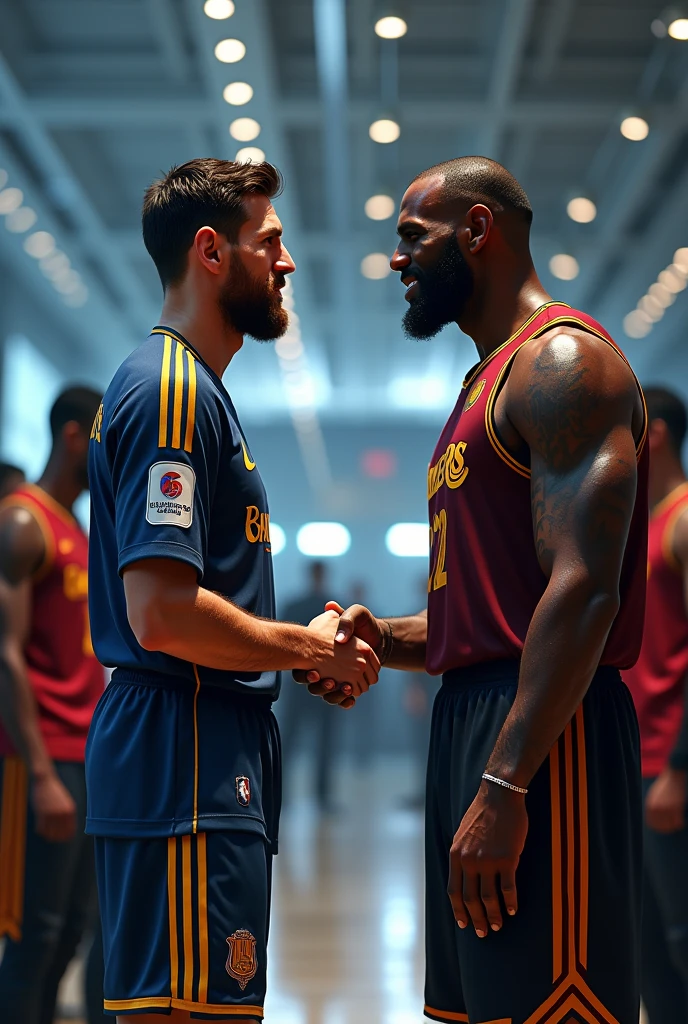 Messi met Lebron James