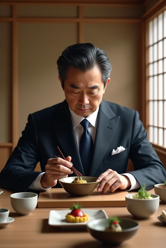 The Prime Minister of Japan eats simple meals..