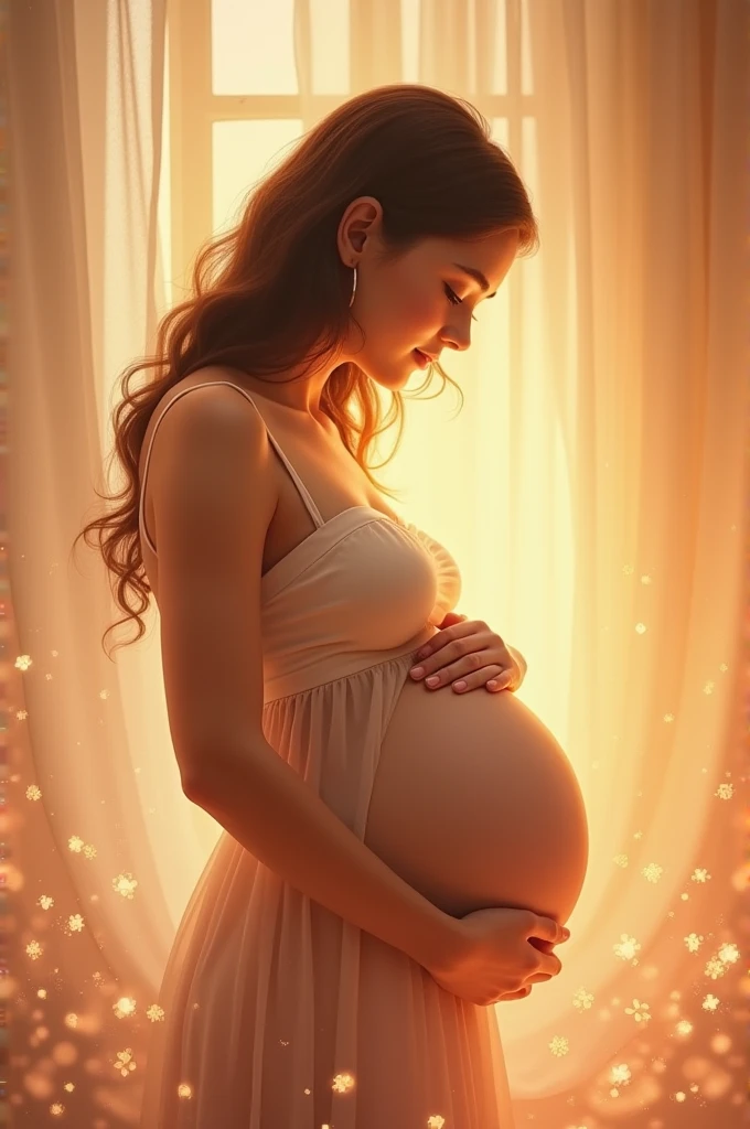 She is pregnant.