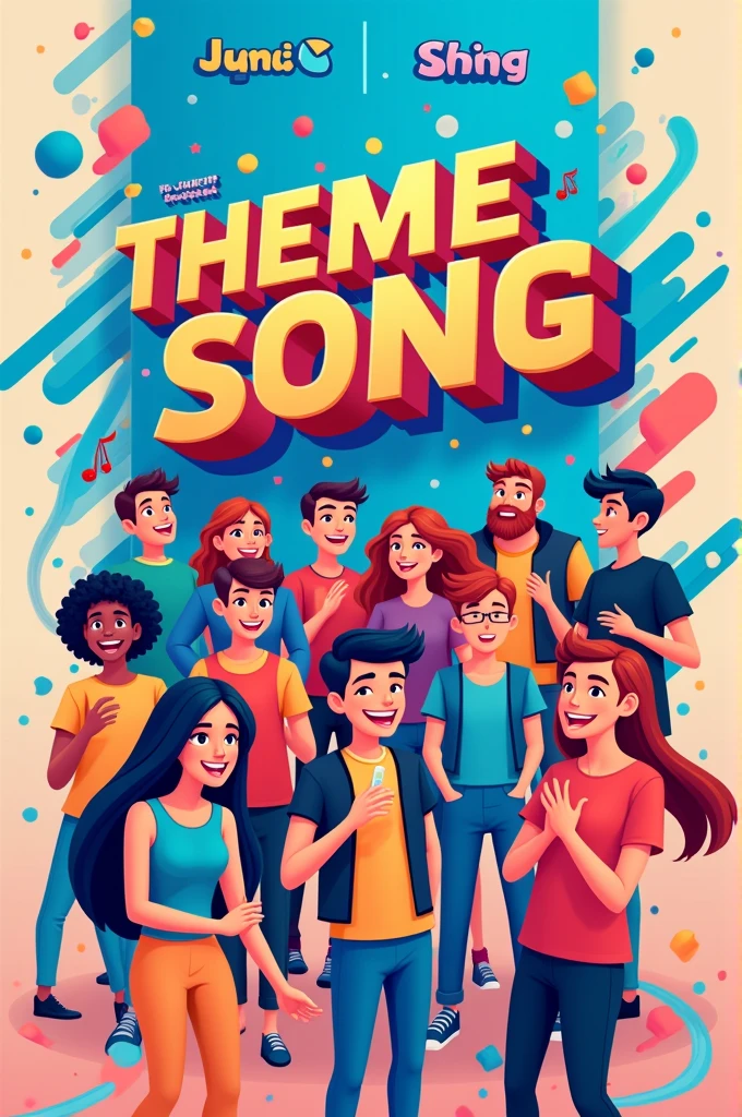 Theme Song Contest Poster for Mobile Phone Manufacturers - Simple, Youthful, and Artistic Style