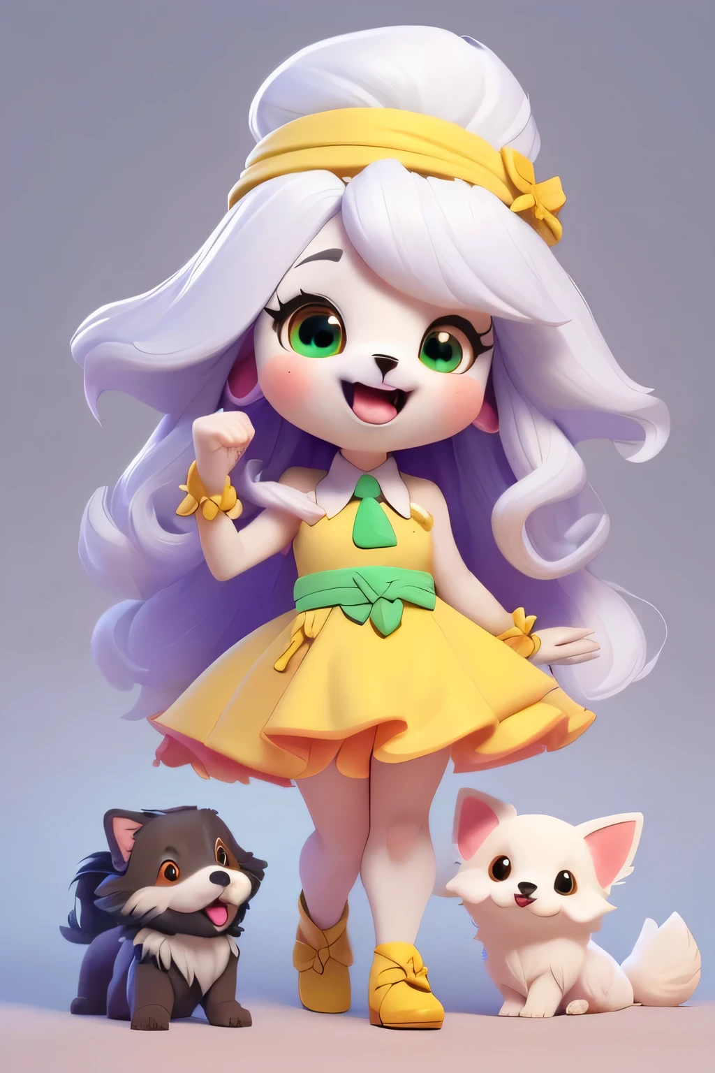 3DCHARACTER, collie ou border collie dog with very long hair and albino coat color, playing with her Toys in a beautiful cute room,  Dog with an expression of happiness when he sees his owner, Dog with open mouth, breed dog ,  German dwarf spitz, Lulu of Pomerania, Maltese ,Yorkshire Terrier, beautiful Maltese posing for a photo wearing cute clothes,   fofo usando ful dressed fofo de princesa, luxurious hat, ties, bandanas, ful dressed, cute colors, children&#39;dog clothing colors. low angle view, eye level shot (crotch),Just huge morbid thighs, fat, extremely thick;,work rhyme, best qualityer, (from front view), (worm view&#39;eyeballs), worm&#39;s eye perspective, low angle. ,(whole body:1.2),simple background, work of art,best qualityer,(fundo gradiente vermelho:1.1) 