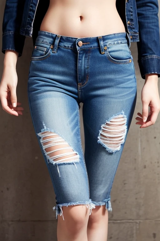 {best quality}, {very aesthetic}, {ultra-detailed}, {best illustration}, nsfw, girl, solo, full shot, jeans, legs, thigh gap, walking