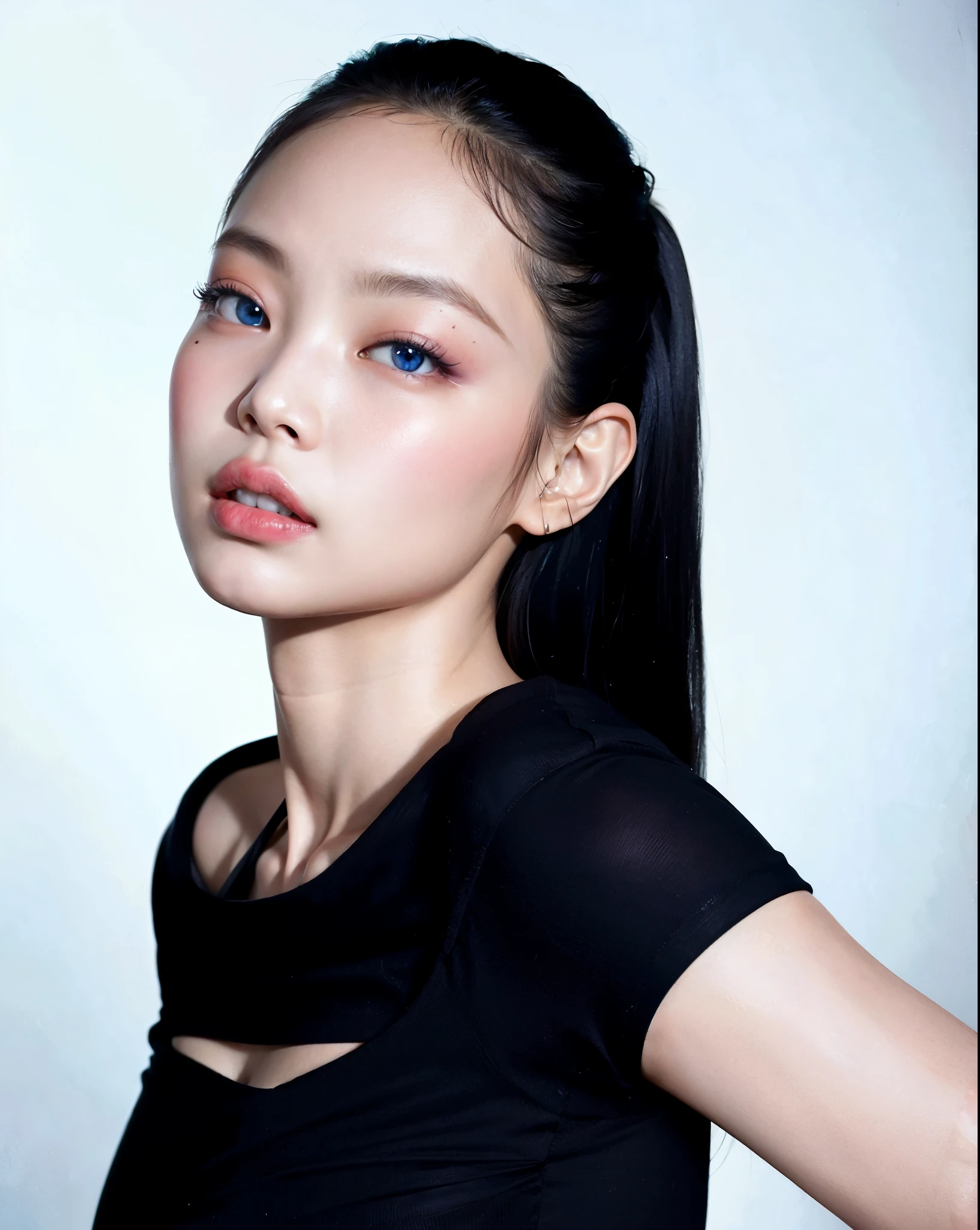 Jennie Blackpink with blue eyes