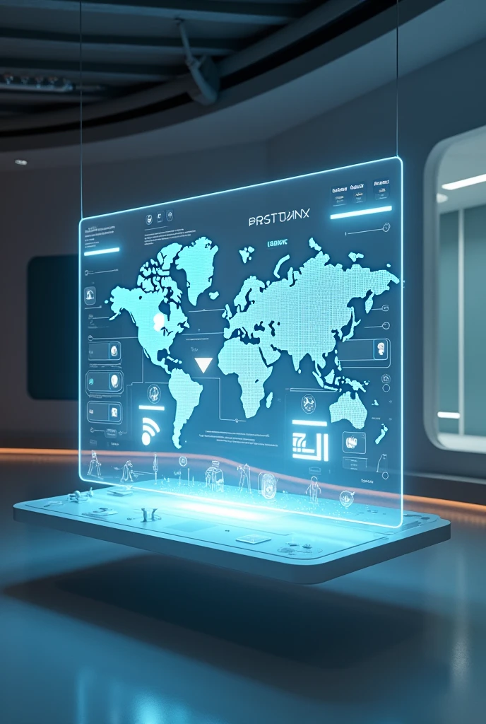 a floating air screen having apps